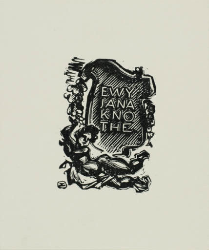 Exlibris by Jerzy Jarnuszkiewiez from Poland for Ewy Jana Knothe - 