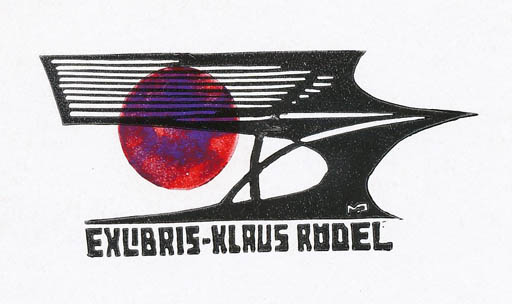 Exlibris by Anna-Pòka Meskò from Hungary for Klaus Rödel - Abstract 