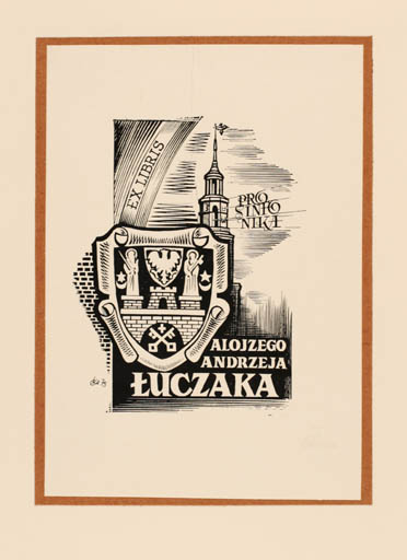 Exlibris by Czeslaw Kelma from Poland for Alojzego Andrzeja Luczaka - 