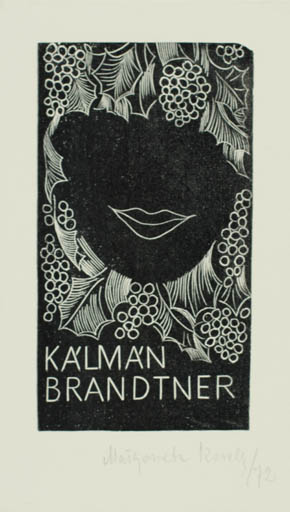 Exlibris by Malgorzata Korolko from Poland for Kalman Brandtner - Wine 