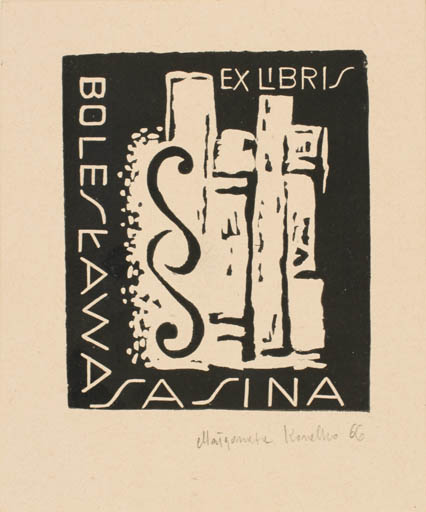 Exlibris by Malgorzata Korolko from Poland for Boleslawa Sasina - Book Law 