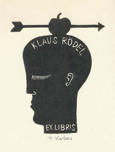 Exlibris by Pavel Kotas from Czechoslovakia for Klaus Rödel - 