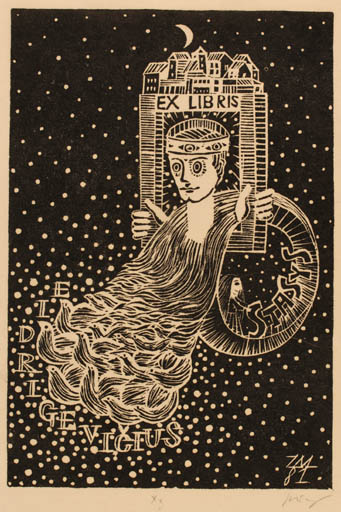 Exlibris by Zbigniew Lubicz-Miszewski from Poland for Dr. Igevicius Stasys - 