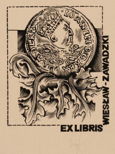 Exlibris by Wojciech Luczak from Poland for Wieslaw Zawadzki - 