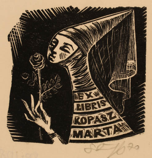 Exlibris by Jozef Szuszkiewicz from Poland for Marta Kopasz - 