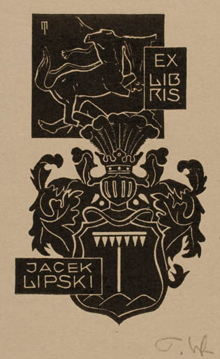 Exlibris by Tyrus Wenhrynowicz from Poland for Jacek Lipski - 