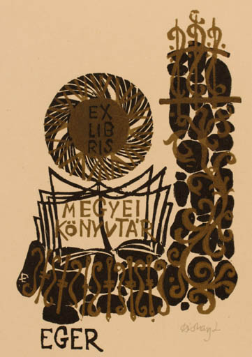 Exlibris by Lenke Diskay from Hungary for ? Eger - 