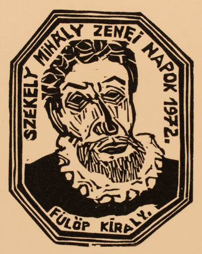 Exlibris by Antal Fery from Hungary for Mihaly Szekely - Portrait 