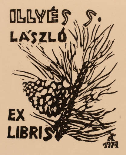 Exlibris by Tibor Moskal from Hungary for Sàndor Laszlò Dr. Illyès - Flora 