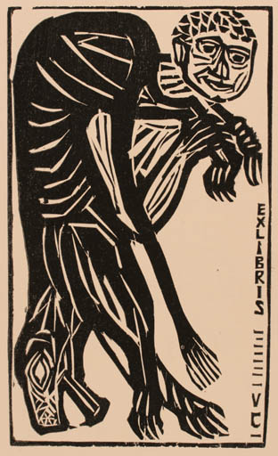 Exlibris by Zoltan Perei from Hungary for ? V. C. - 