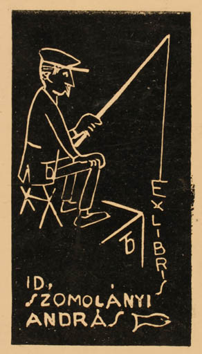 Exlibris by Dezsö Takacs from Hungary for Andras Szomolanyi - Hobby 