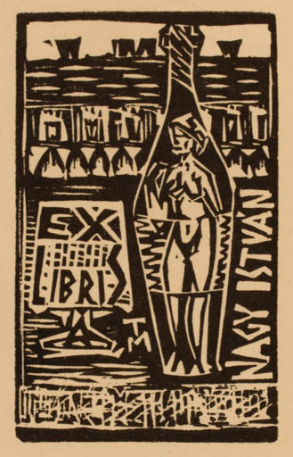 Exlibris by Marian Jozsef Trojan from Hungary for Istvan Nagy - 