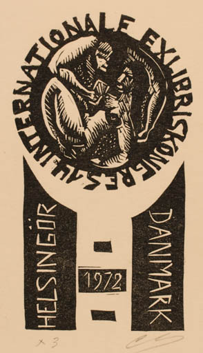 Exlibris by ? Unbekannt from Hungary for Helsingör XIV. EL Kongres - Exlibris Congress Couple 