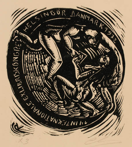 Exlibris by ? Unbekannt from Hungary for Helsingör XIV. EL Kongres - Exlibris Congress Couple 