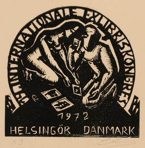 Exlibris by ? Unbekannt from Hungary for Helsingör XIV. EL Kongres - Exlibris Congress Couple 