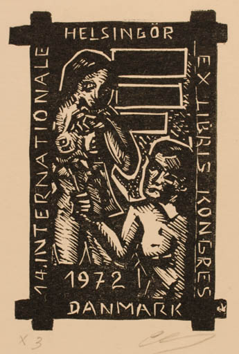 Exlibris by ? Unbekannt from Hungary for Helsingör XIV. EL Kongres - Erotica Art 