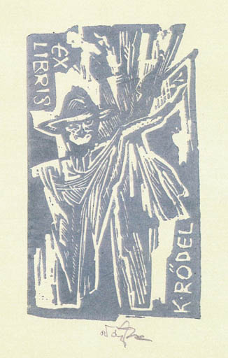 Exlibris by Jaroslav Vodrazka from Czechoslovakia for Klaus Rödel - 