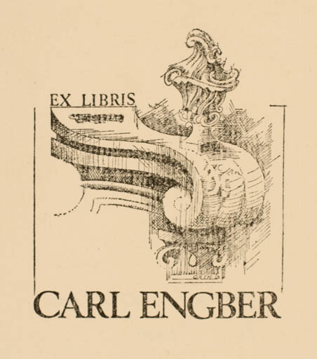 Exlibris by Stefan Orth from Romania for Carl Engber - 