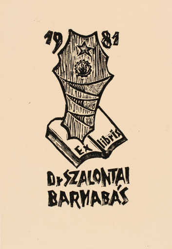 Exlibris by Kàroly Andrusko from Yugoslavia for Dr. Szalontai Barnabas - Book 