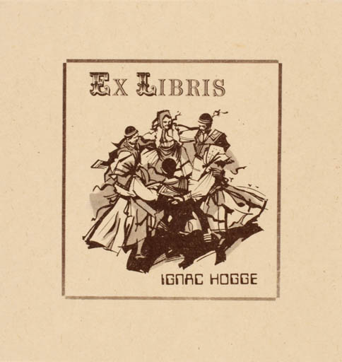 Exlibris by Duro Seder from Croatia for Ignac Hogge - Dancing Group Music 