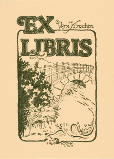 Exlibris by Inge Löök from Finland for Vera Konshin - Scenery/Landscape 