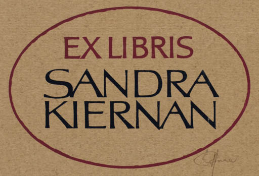 Exlibris by Hannu Paalasmaa from Finland for Sandra Kierman - Text/Writing 