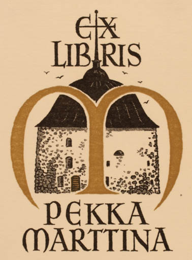 Exlibris by Erkki Tanttu from Finland for Pekka Marttina - Castle/Palace 