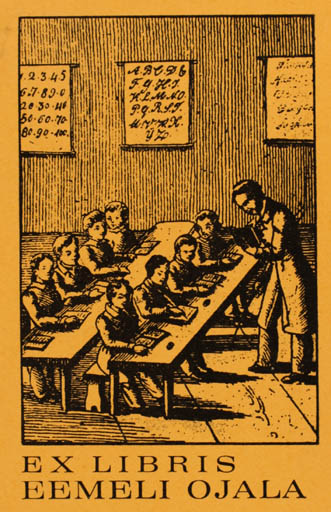 Exlibris by ? Unbekannt from Finland for Eemeli Ojala - Group Science 