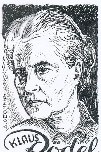 Exlibris by Jenö Kertes-Kollmann from Hungary for Klaus Rödel - Literature Portrait 