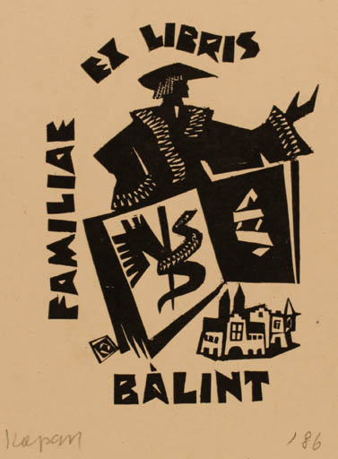 Exlibris by Marta Kopasz from Hungary for Familiae Balint - 