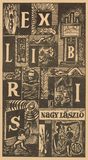 Exlibris by Laszlo Lazar Nagy from Hungary for Laszlo Lazar Nagy - 