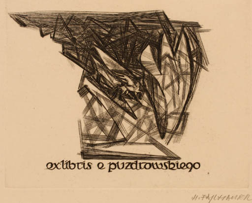 Exlibris by Henryk Fajlhauer from Poland for Edmund Puzdrowski - Abstract 