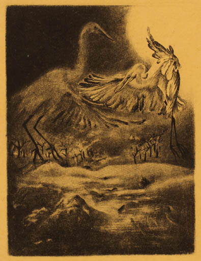 Exlibris by Henryk Fajlhauer from Poland for Geert van der Zee - Bird 