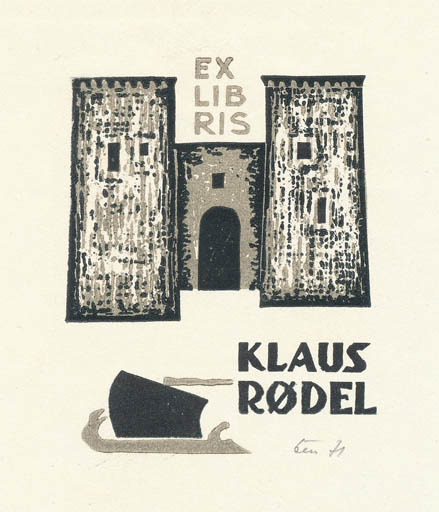 Exlibris by Igor Beketow from Russia for Klaus Rödel - Castle/Palace 