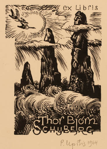 Exlibris by Peteris Upitis from Latvia for Thor Björn Schyberg - Scenery/Landscape 