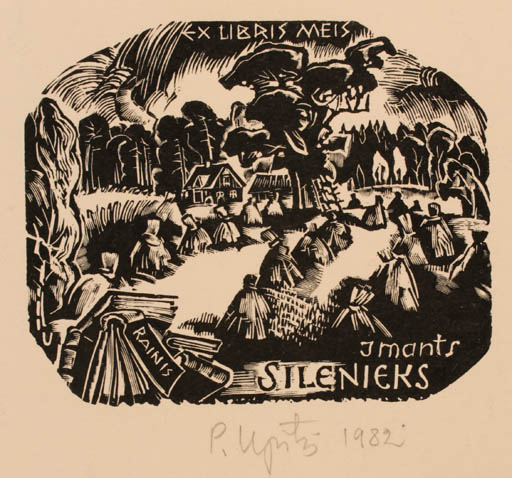 Exlibris by Peteris Upitis from Latvia for Imants Silenieks - Scenery/Landscape 