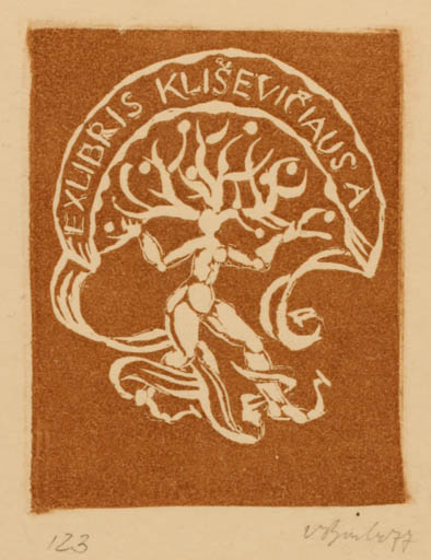 Exlibris by Augustinas Virgilijus Burba from Lithuania for A Kliseviclausa - 