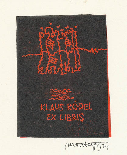 Exlibris by Mart Lepp from Estonia for Klaus Rödel - Abstract 