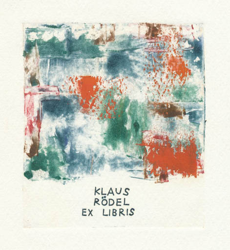 Exlibris by Mart Lepp from Estonia for Klaus Rödel - Abstract 