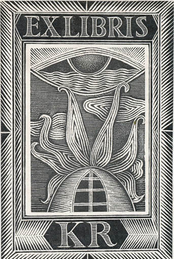 Exlibris by Bogena Kremlackowa from Czechoslovakia for Klaus Rödel - Abstract 