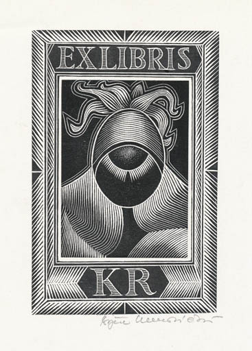 Exlibris by Bogena Kremlackowa from Czechoslovakia for Klaus Rödel - Abstract 