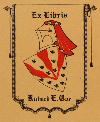 Exlibris by ? Unbekannt from Great Britain for Richard E. Coe - Heraldry 