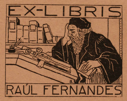 Exlibris by ? Unbekannt from Spain for Raul Fernandes - Book Man 