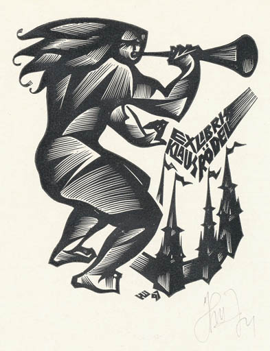 Exlibris by Nikolaj Schamrila from Soviet Union for Klaus Rödel - 