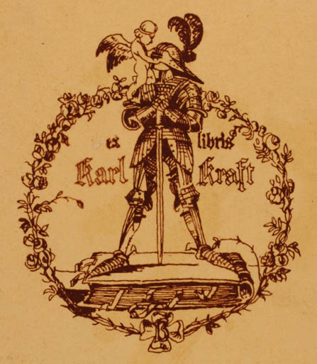 Exlibris by ? Unbekannt from Germany for Karl Kraft - Book Angel Knight 