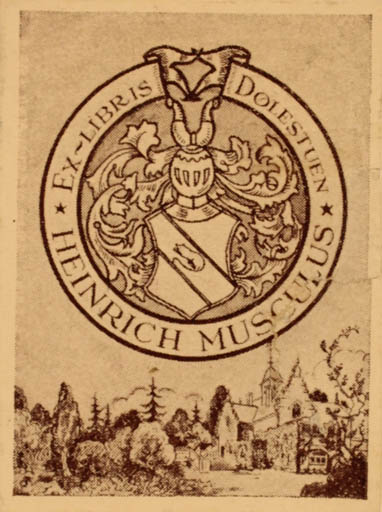 Exlibris by ? Unbekannt from Unknown for Heinrich Musculus - Heraldry 
