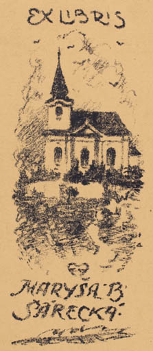Exlibris by ? Unbekannt from Czech Republic for Marysa B. Sarecky - Church 