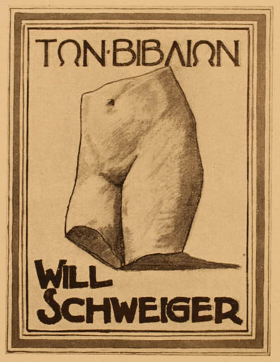 Exlibris by ? Unbekannt from Germany for Will Schweiger - 