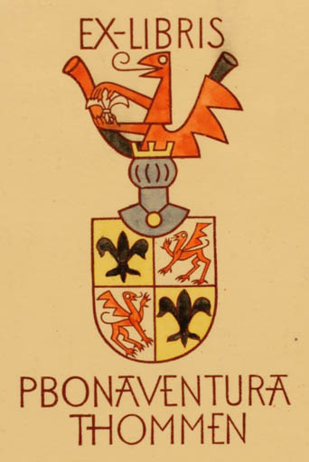 Exlibris by ? Unbekannt from Unknown for Pbonaventura Thommen - Heraldry 