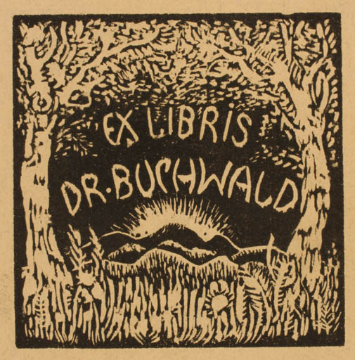 Exlibris by ? Unbekannt from Germany for Dr. Buchwald - Tree 